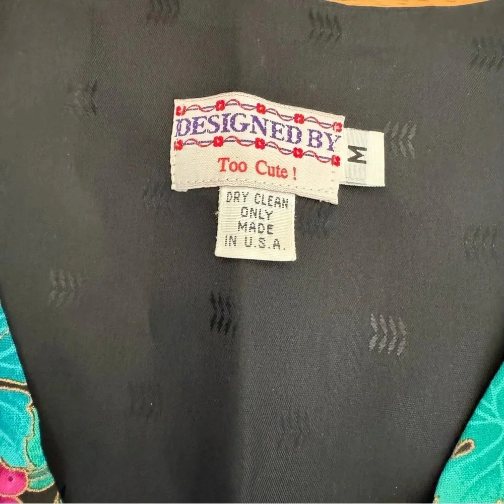 Designed BY Too Cute! Vintage Vest Grape Wines Design V-neck Sleeveless M - Picture 5 of 7